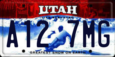 UT license plate A127MG