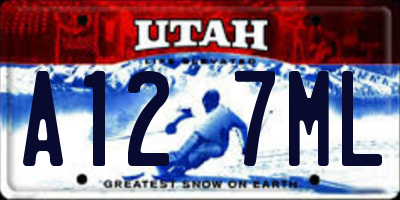 UT license plate A127ML