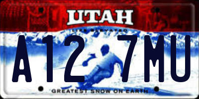 UT license plate A127MU