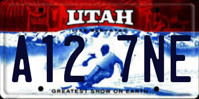 UT license plate A127NE