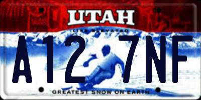 UT license plate A127NF