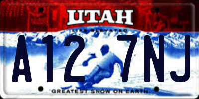 UT license plate A127NJ