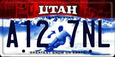 UT license plate A127NL