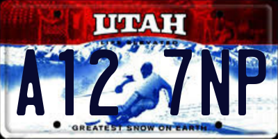 UT license plate A127NP