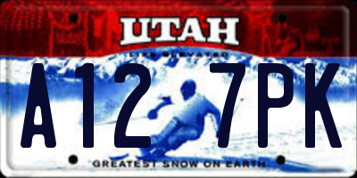 UT license plate A127PK