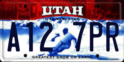 UT license plate A127PR