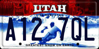 UT license plate A127QL