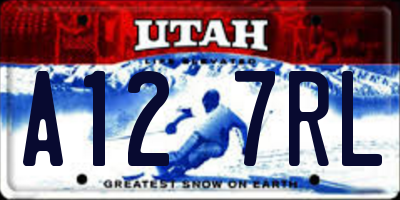 UT license plate A127RL