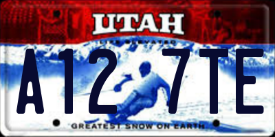 UT license plate A127TE