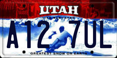 UT license plate A127UL