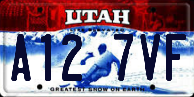 UT license plate A127VF