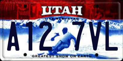 UT license plate A127VL