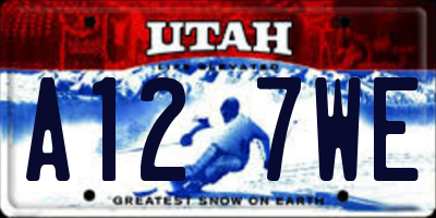 UT license plate A127WE