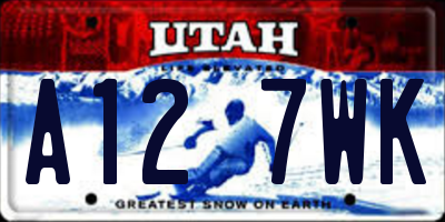 UT license plate A127WK