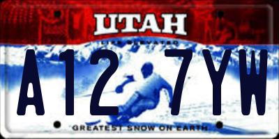 UT license plate A127YW