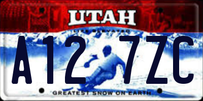 UT license plate A127ZC