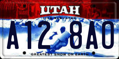 UT license plate A128AO