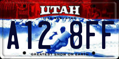 UT license plate A128FF