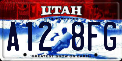 UT license plate A128FG