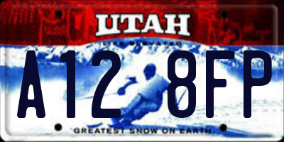 UT license plate A128FP