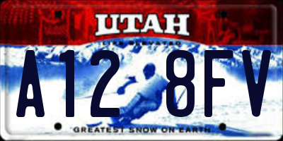 UT license plate A128FV