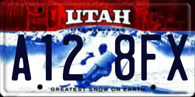 UT license plate A128FX