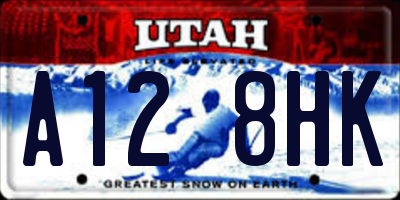 UT license plate A128HK