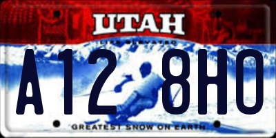 UT license plate A128HO