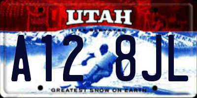 UT license plate A128JL