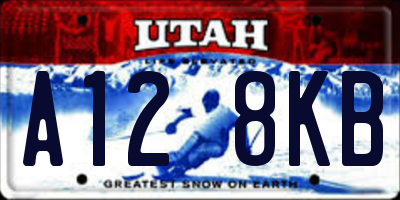 UT license plate A128KB