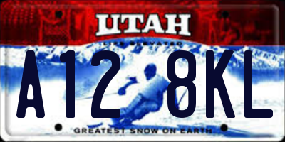 UT license plate A128KL