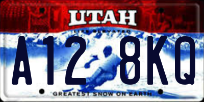 UT license plate A128KQ
