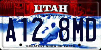 UT license plate A128MD