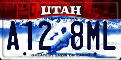 UT license plate A128ML