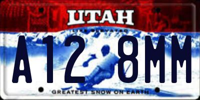 UT license plate A128MM
