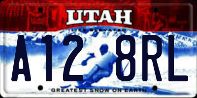 UT license plate A128RL