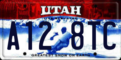 UT license plate A128TC