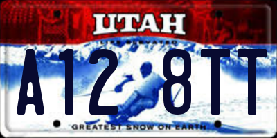 UT license plate A128TT