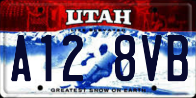 UT license plate A128VB