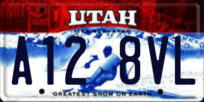 UT license plate A128VL