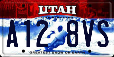 UT license plate A128VS