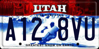 UT license plate A128VU