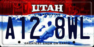 UT license plate A128WL