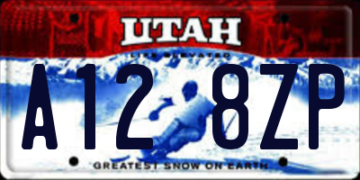 UT license plate A128ZP