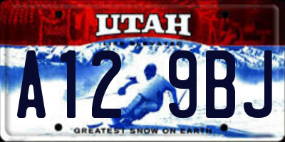 UT license plate A129BJ