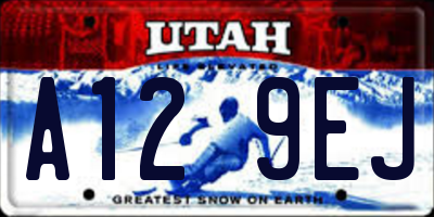 UT license plate A129EJ