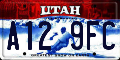 UT license plate A129FC