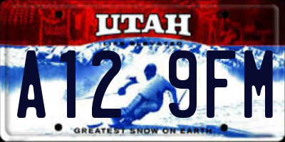 UT license plate A129FM