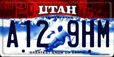 UT license plate A129HM