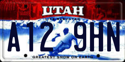UT license plate A129HN